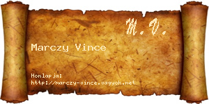 Marczy Vince névjegykártya